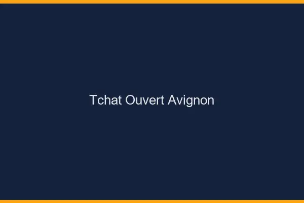 Tchat Ouvert Avignon