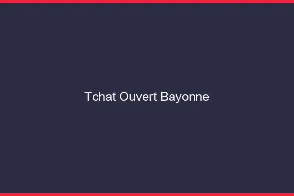 Tchat Ouvert Bayonne