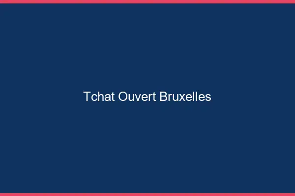 Tchat Ouvert Bruxelles