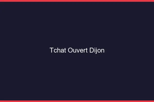 Tchat Ouvert Dijon
