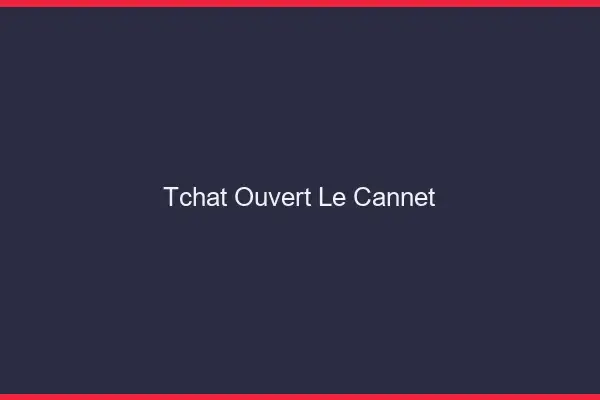 Tchat Ouvert Le Cannet