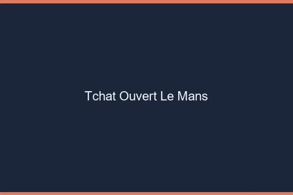 Tchat Ouvert Le Mans