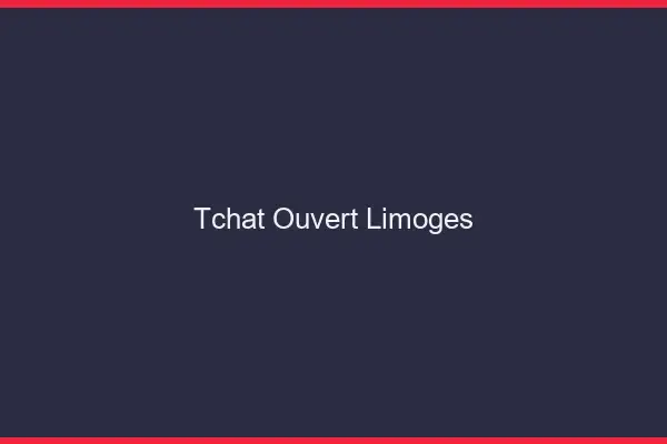 Tchat Ouvert Limoges