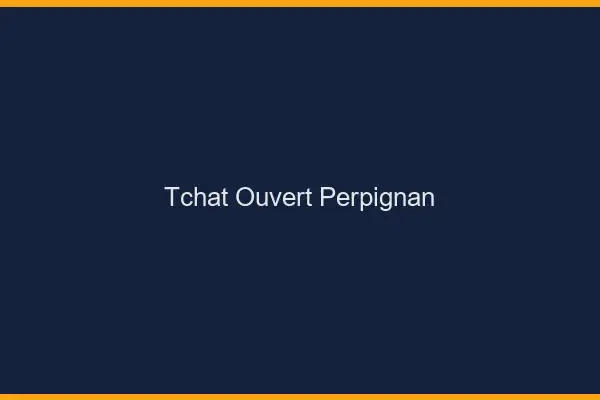 Tchat Ouvert Perpignan