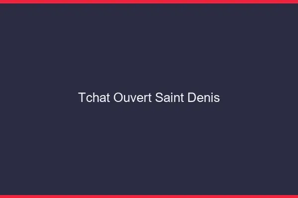 Tchat Ouvert Saint-Denis