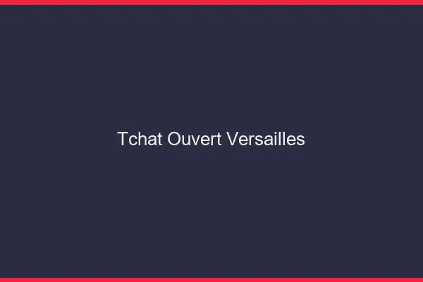 Tchat Ouvert Versailles