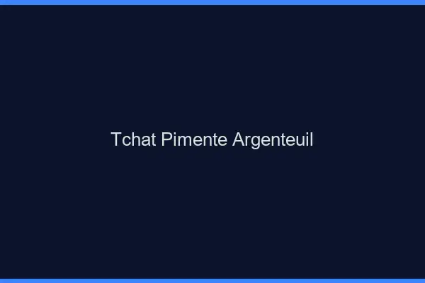 Tchat Pimenté Argenteuil
