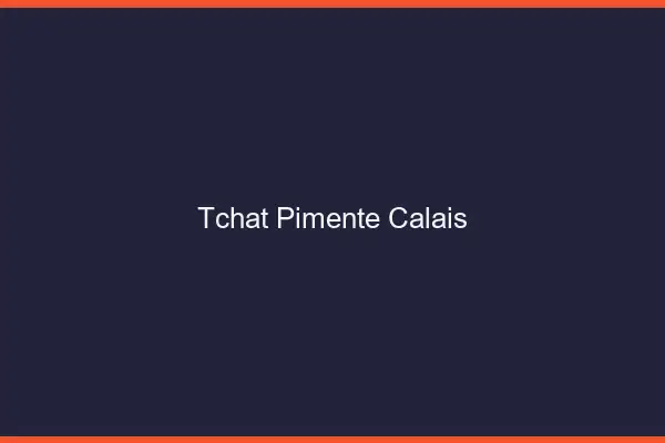 Tchat Pimenté Calais