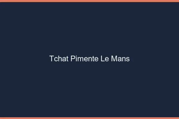Tchat Pimenté Le Mans