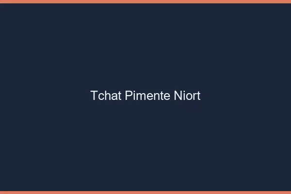 Tchat Pimenté Niort