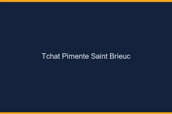 Tchat Pimenté Saint-Brieuc