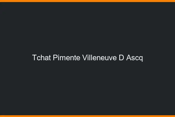 Tchat Pimenté Villeneuve-d'Ascq