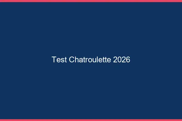 Test Chatroulette 2026