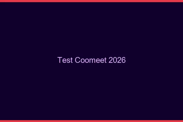 Test CooMeet 2026